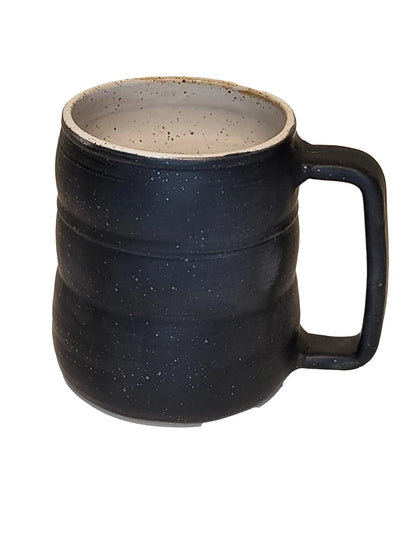 Handmade Stoneware Wavy Coffee Mug