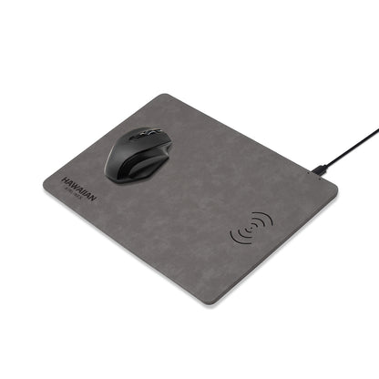 Wireless Charger Vegan Leather Mouse Pad