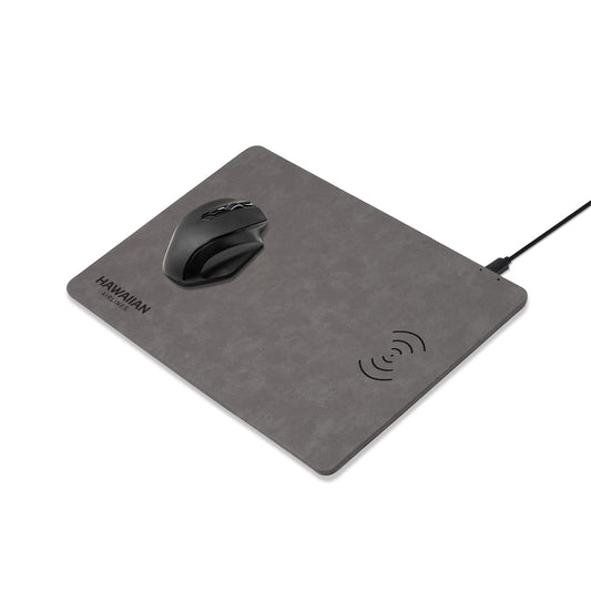 Wireless Charger Vegan Leather Mouse Pad