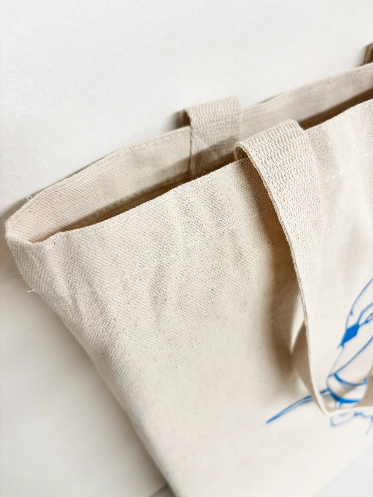 Blue Jay Hand Printed Every Day Canvas Tote Bag
