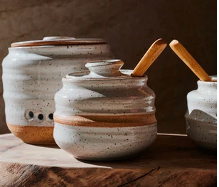 PEC Ceramic Artisan Garlic Jar