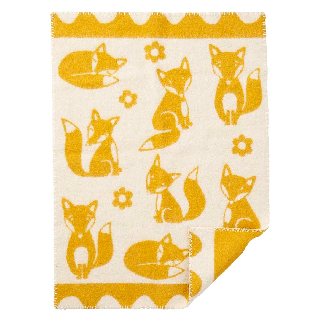 Fox Lambswool Baby Blanket