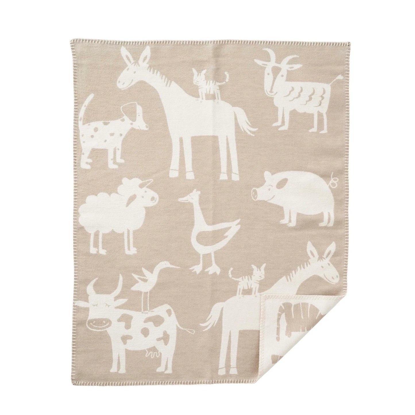 Farm - 100% Organic Brushed Cotton Baby Blanket