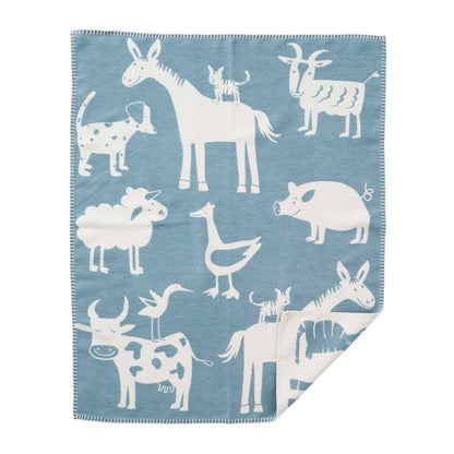 Farm - 100% Organic Brushed Cotton Baby Blanket