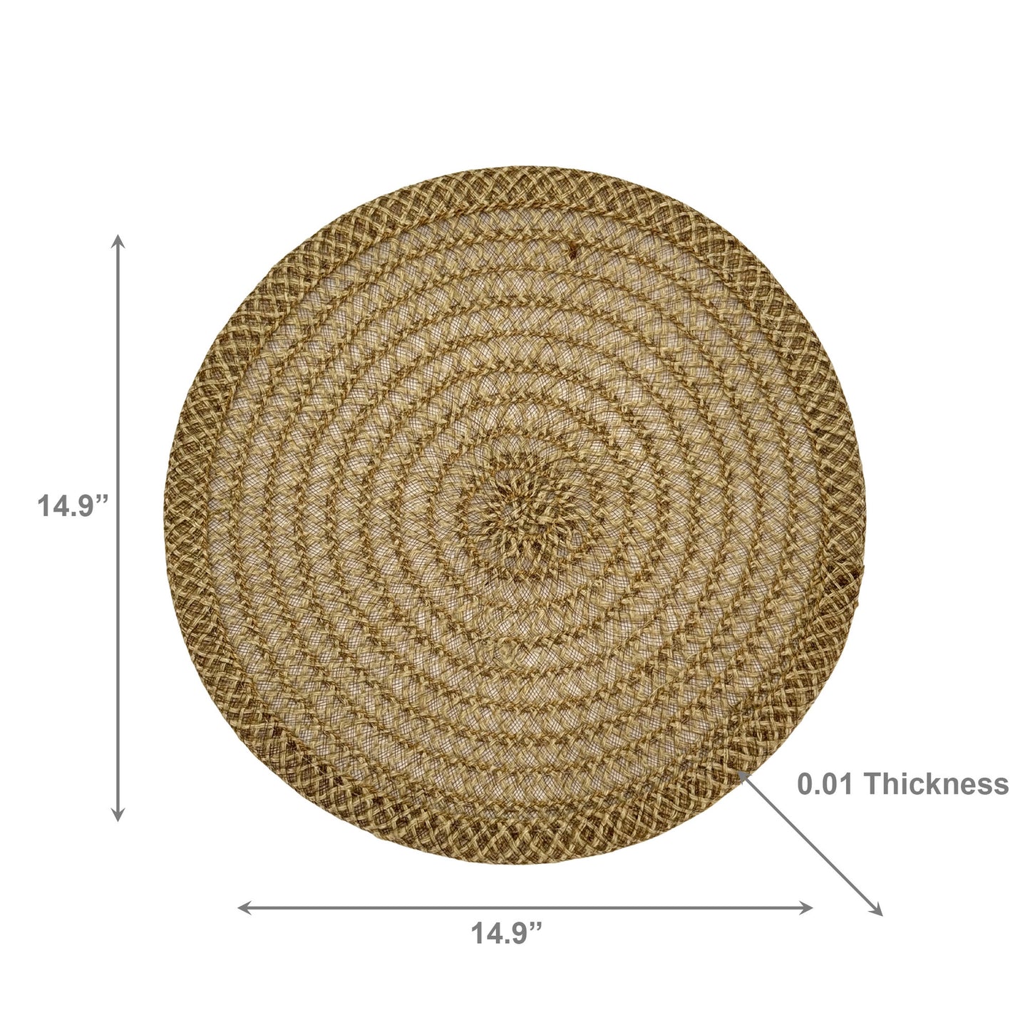Woven Jute Round Placemat Lattice