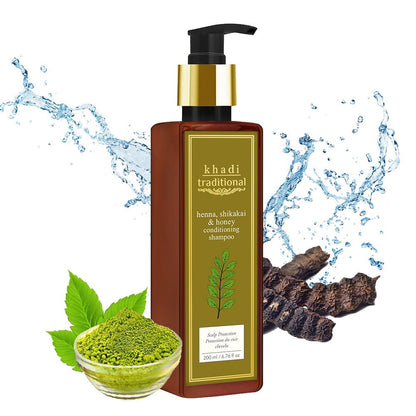 Khadi Traditional Henna, Shikakai & Honey Shampoo