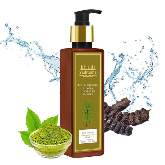 Khadi Traditional Henna, Shikakai & Honey Shampoo