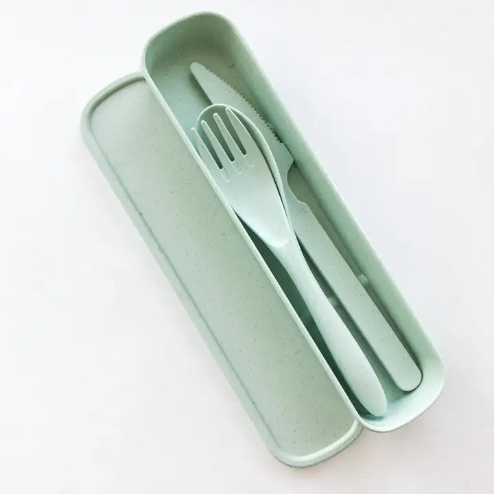 Biodegradable Reusable Wheat Straw Cutlery Set