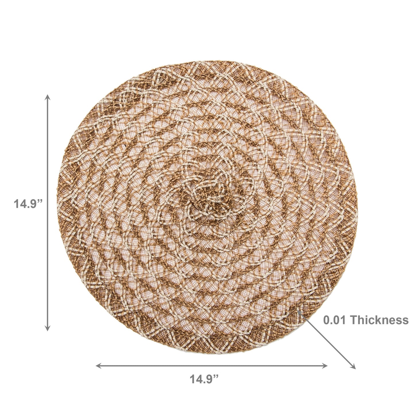 Woven Jute Round Placemat Lattice