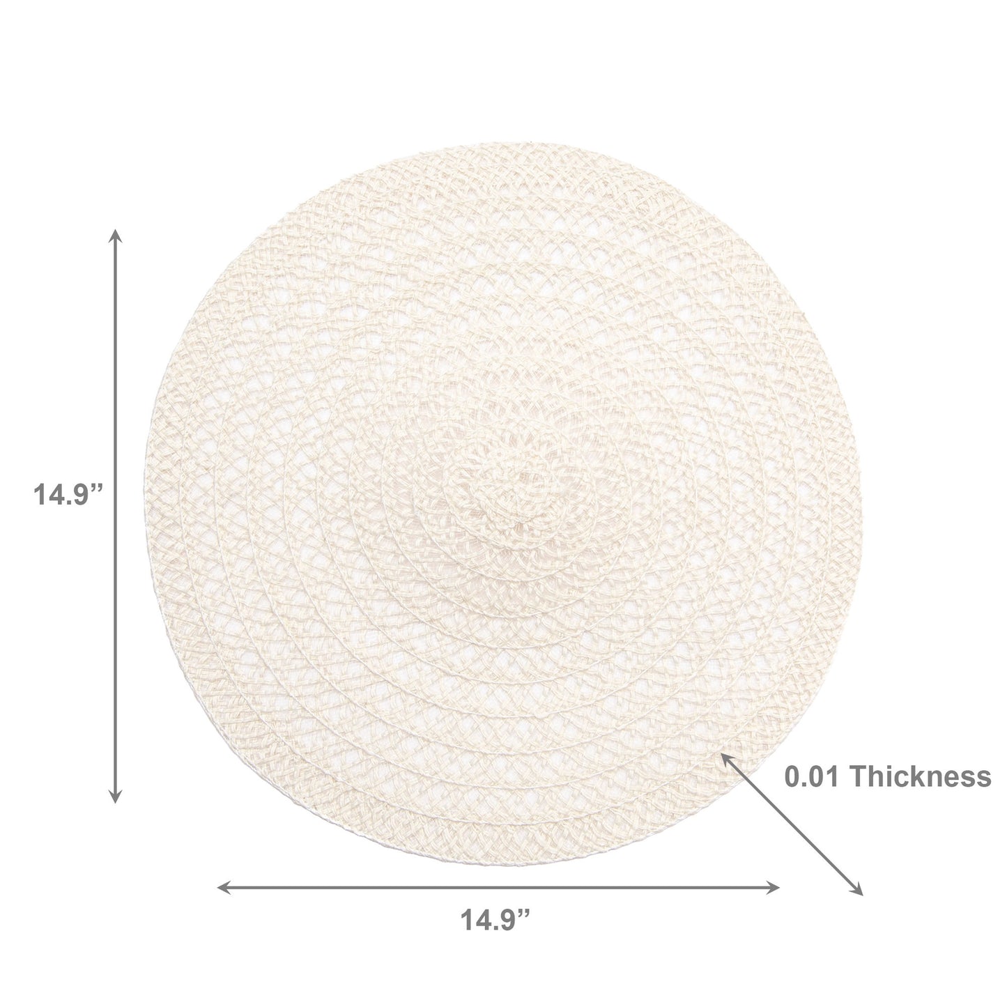 Woven Jute Round Placemat Lattice