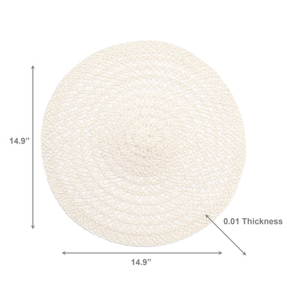 Woven Jute Round Placemat Lattice