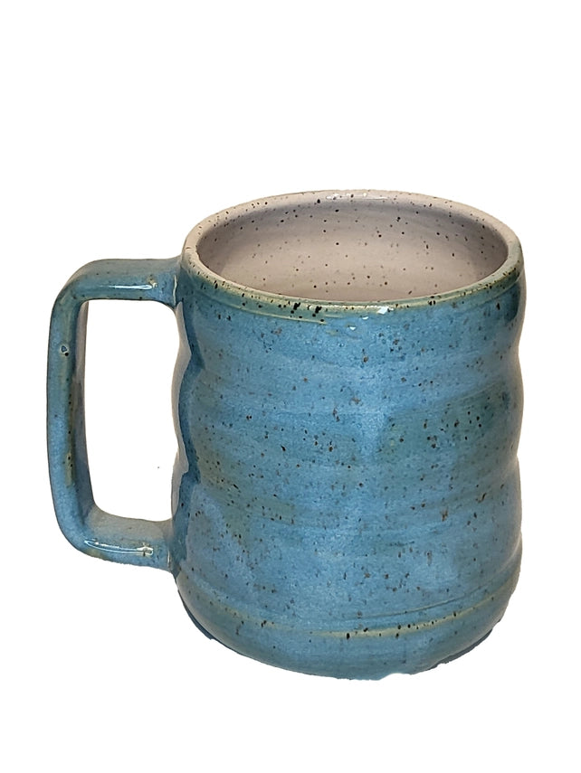 Handmade Stoneware Wavy Coffee Mug