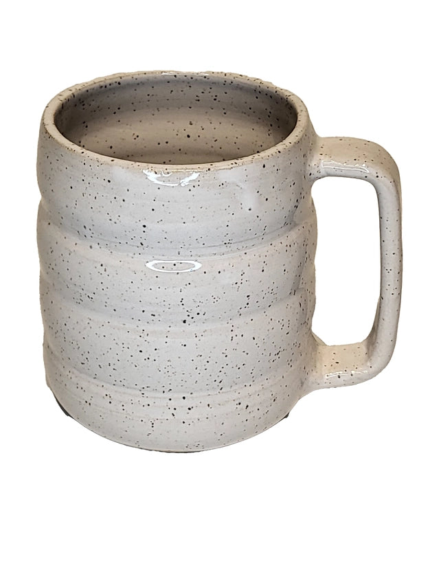 Handmade Stoneware Wavy Coffee Mug