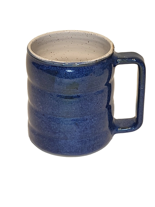 Handmade Stoneware Wavy Coffee Mug