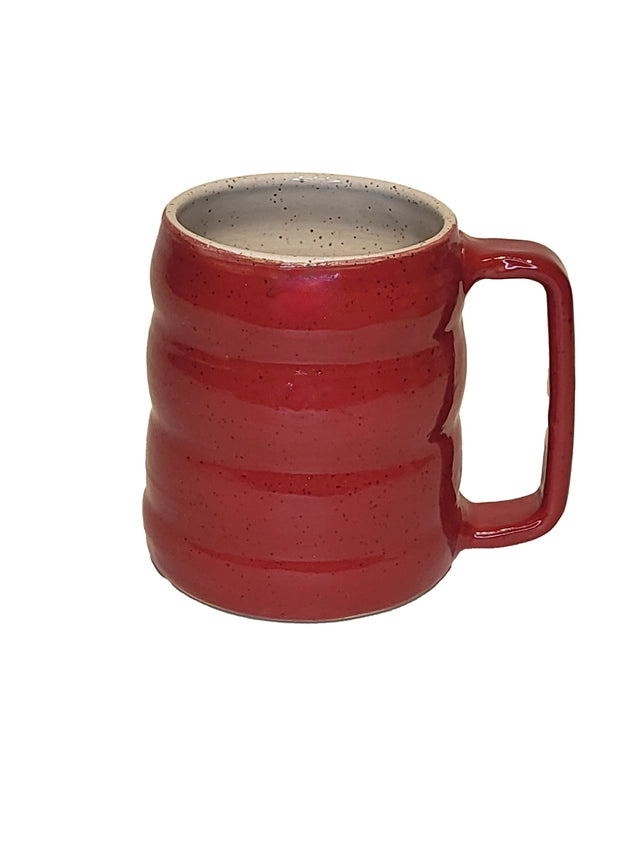 Handmade Stoneware Wavy Coffee Mug
