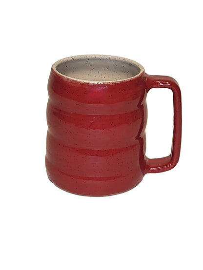 Handmade Stoneware Wavy Coffee Mug