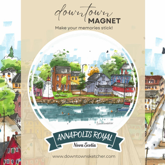 Annapolis Royal Waterfront - Downtown Magnet - Downtown Sketcher