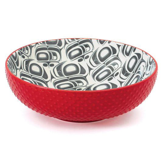 Indigenous Art Porcelain Art Serving Bowl (Large)