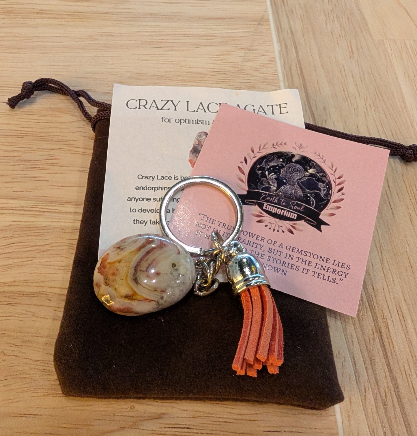 Crystal Gemstone Keychain