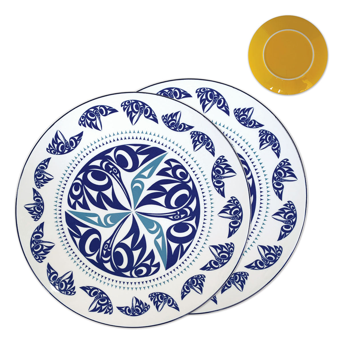 Indigenous Art Porcelain Art Dinner Plates (Set of 2)
