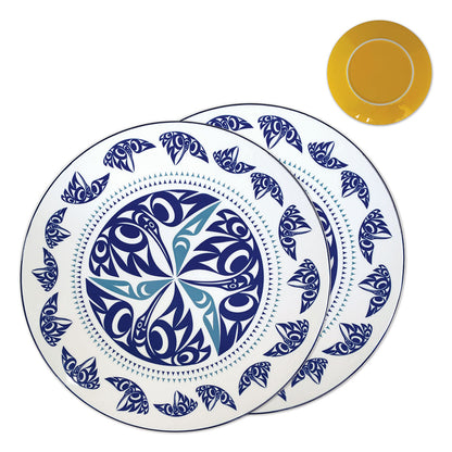 Indigenous Art Porcelain Art Dinner Plates (Set of 2)