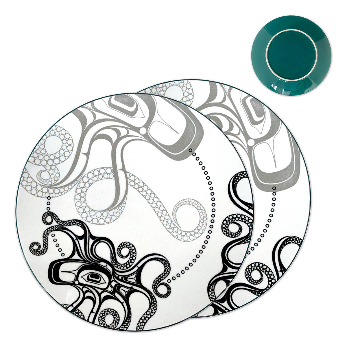Indigenous Art Porcelain Art Dinner Plates (Set of 2)