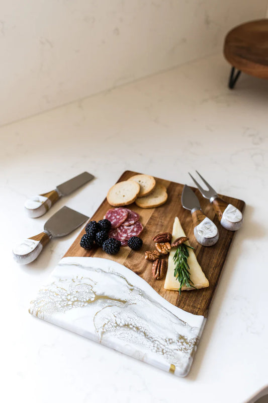 Resin Cheeseboard (Medium) & Knife Set