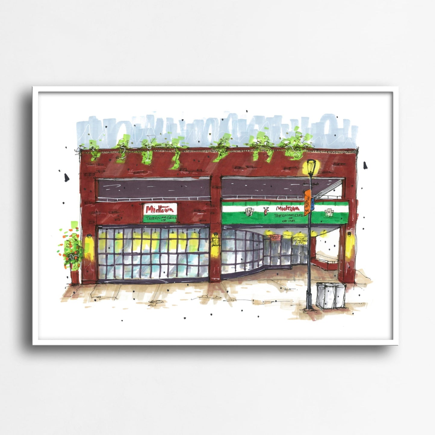 DTS0066 - Midtown Tavern, Art Print - Artwork Print Sketch 2 - Downtown Sketcher