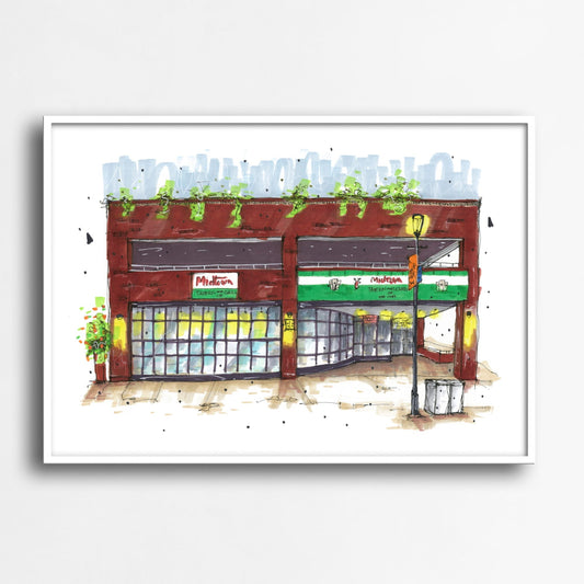 DTS0066 - Midtown Tavern, Art Print - Artwork Print Sketch 2 - Downtown Sketcher