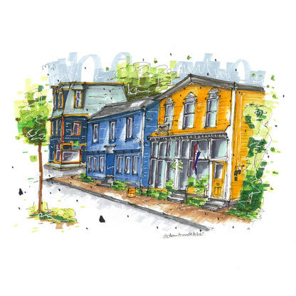 DTS0072 - Dots and Loops Lunenburg, Art Print - Artwork Print Sketch 2 - Downtown Sketcher (3)