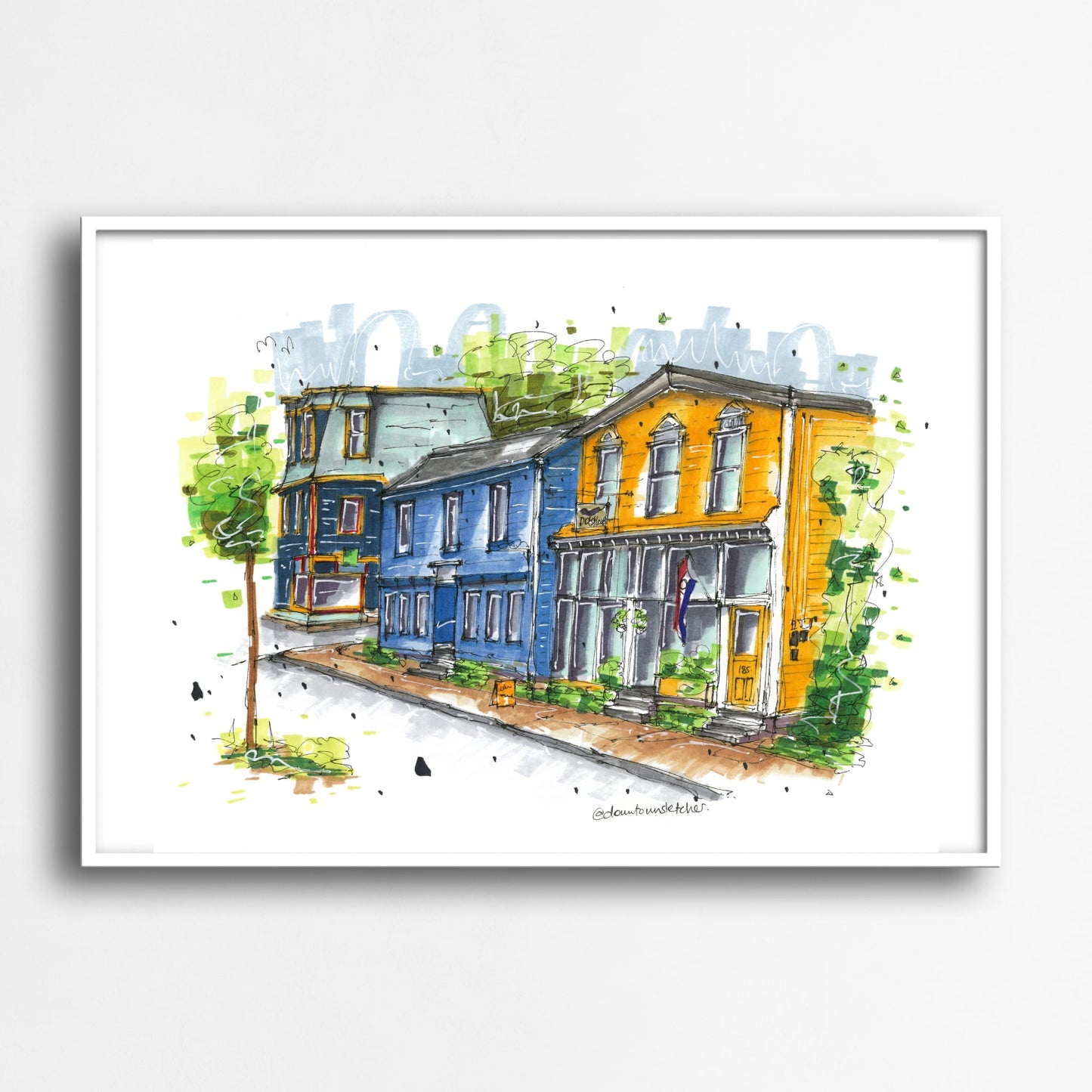 DTS0072 - Dots and Loops Lunenburg, Art Print - Artwork Print Sketch 2 - Downtown Sketcher (3)