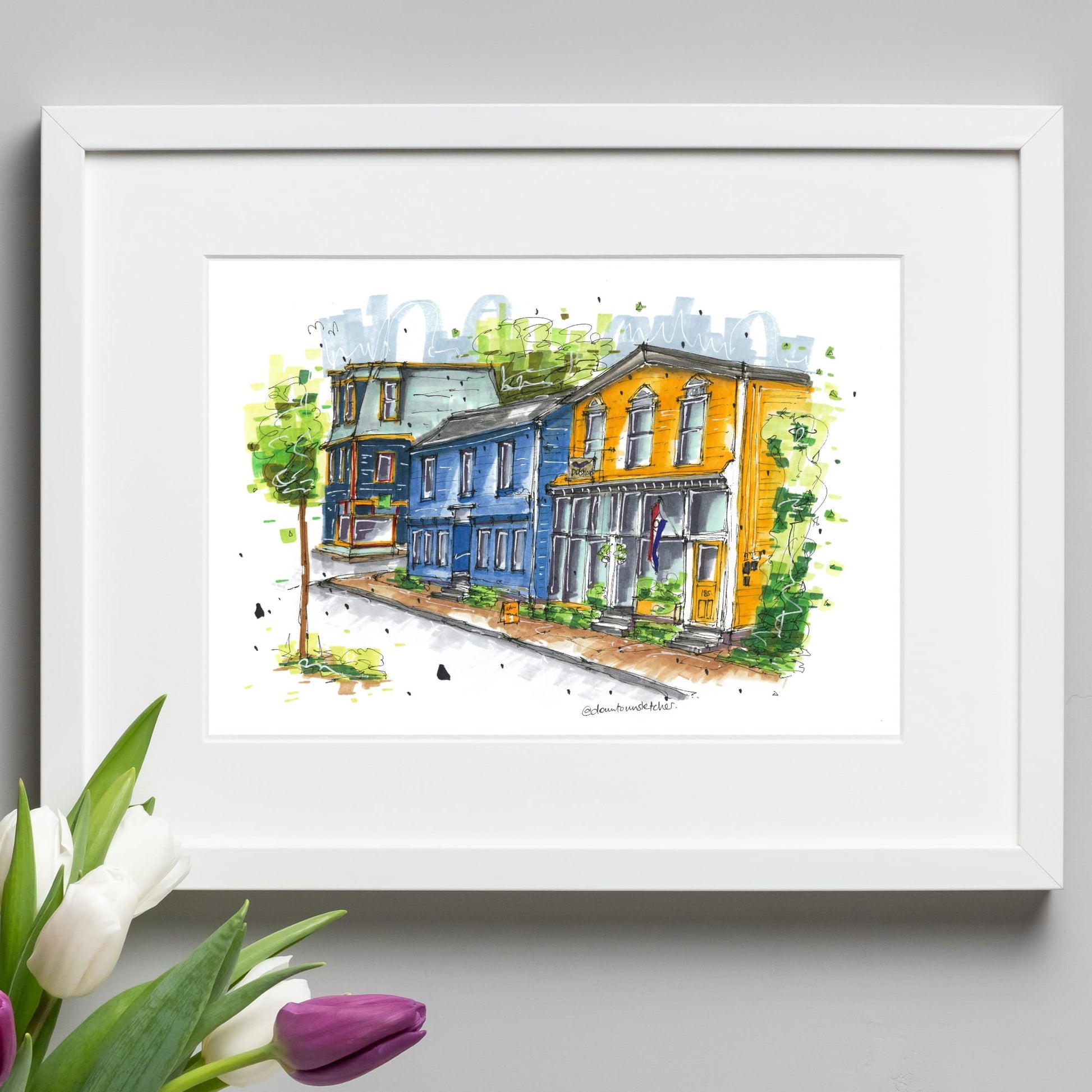 DTS0072 - Dots and Loops Lunenburg, Art Print - Artwork Print Sketch 2 - Downtown Sketcher (3)