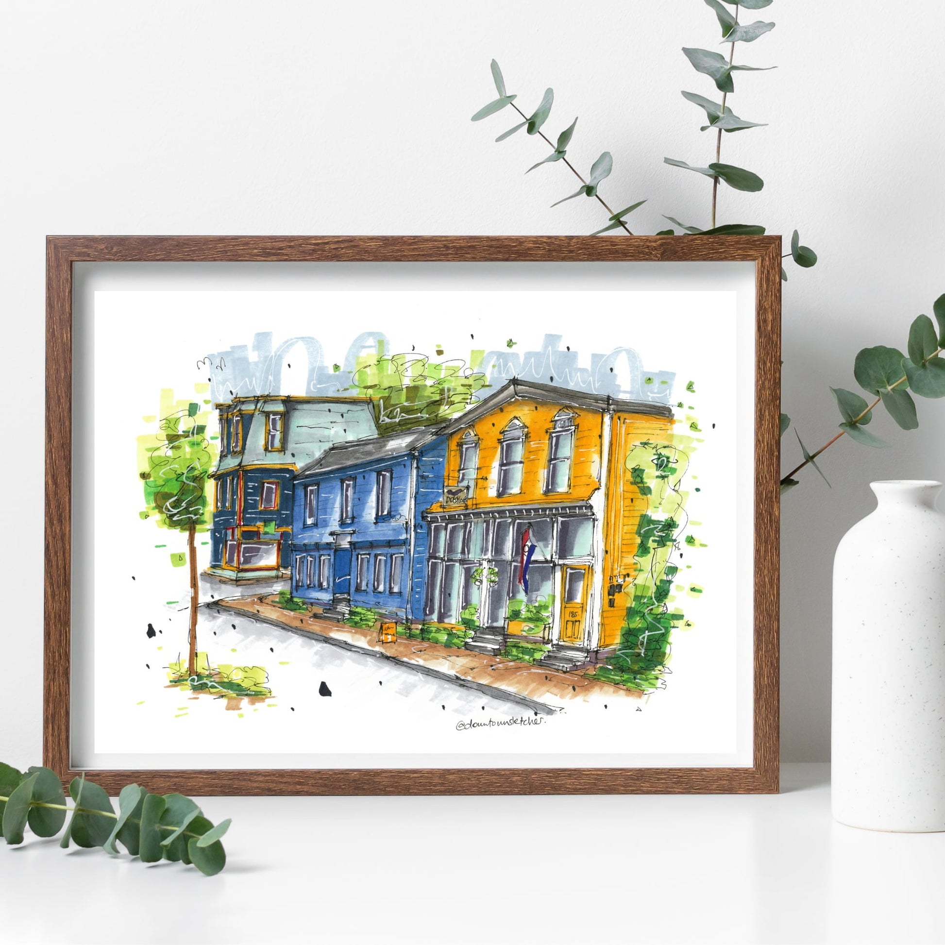 DTS0072 - Dots and Loops Lunenburg, Art Print - Artwork Print Sketch 2 - Downtown Sketcher (3)