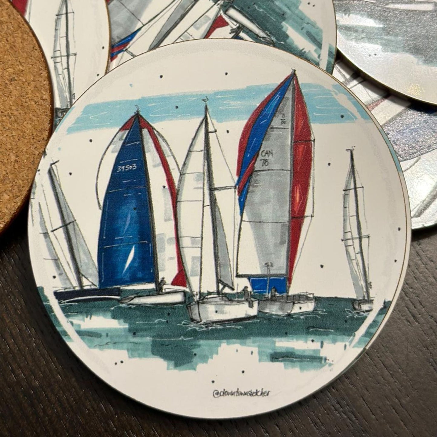 Artisan City Sketch Coasters - Nova Scotia