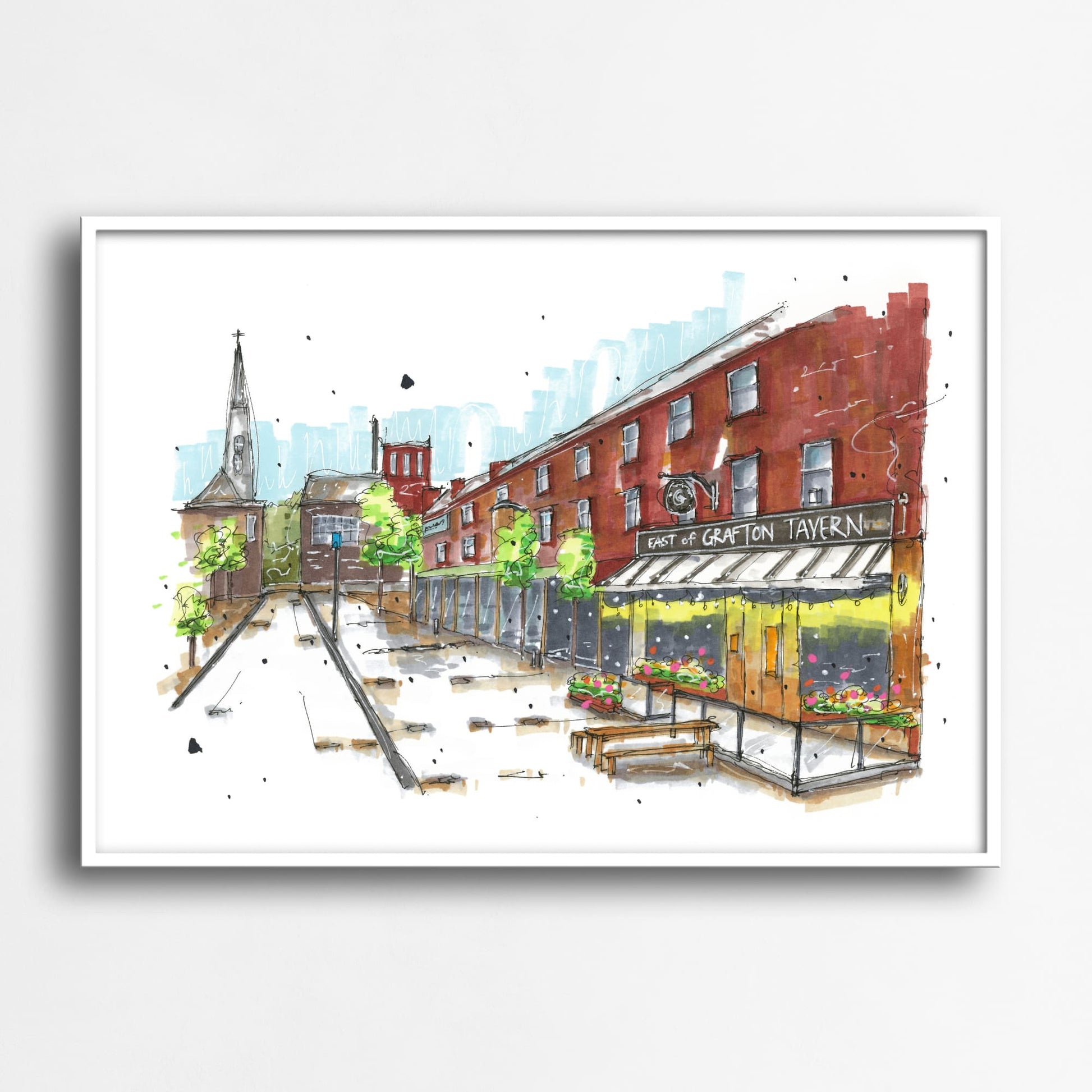 DTS0088 - East of Grafton Tavern, Print, Downtownsketcher, Wynand van Niekerk, DTS0087