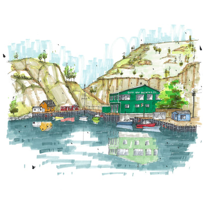 DTS0094 - Quidi Vidi Brewery Newfoundland, Print, Downtownsketcher, Wynand van Niekerk, DTS0087