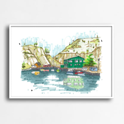 DTS0094 - Quidi Vidi Brewery Newfoundland, Print, Downtownsketcher, Wynand van Niekerk, DTS0087