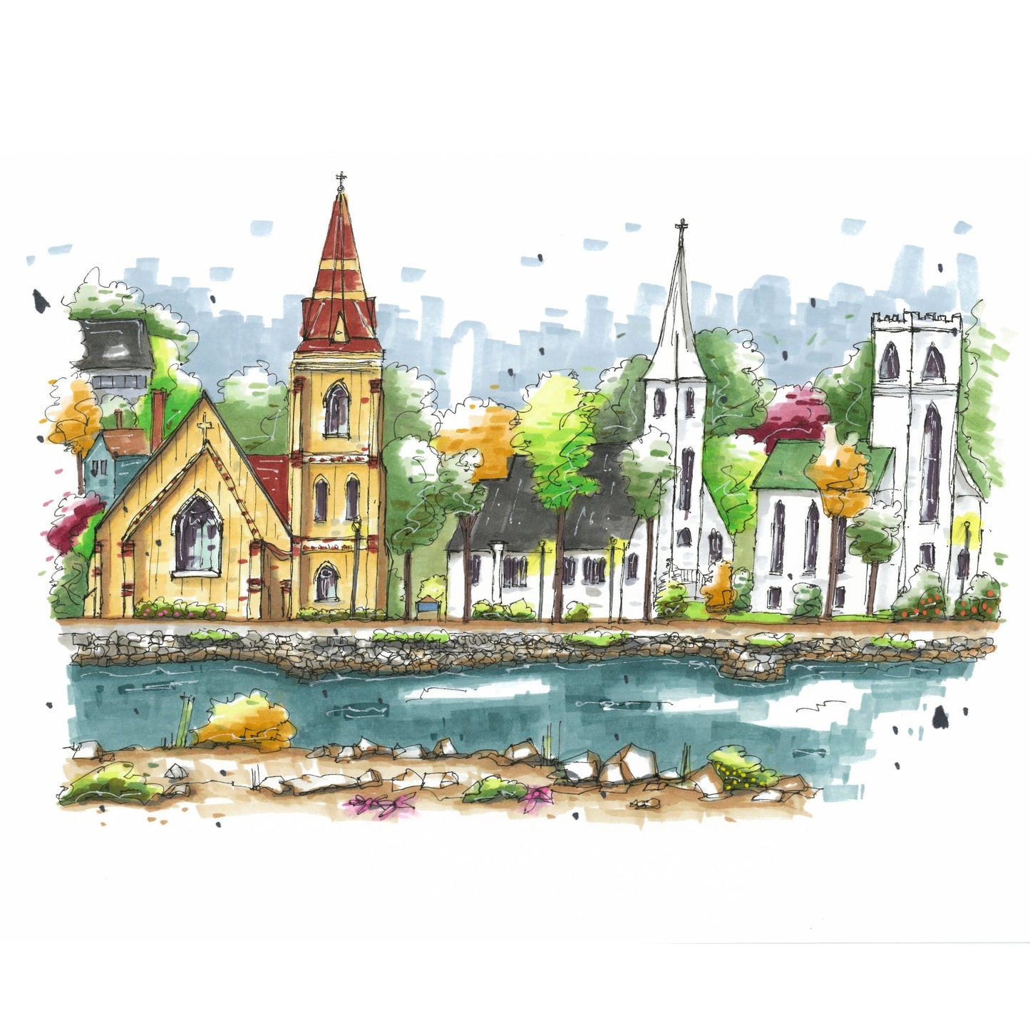 Three Churches Mahone Bay