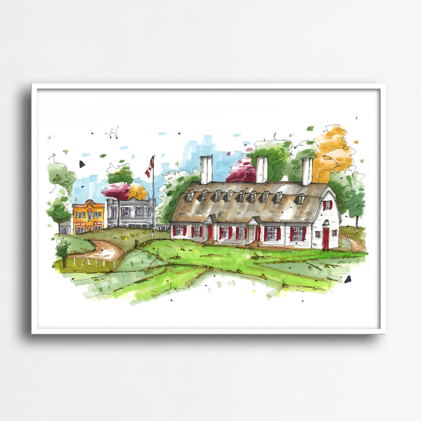 DTS0138 Fort Anne National Historic Site Annapolis Royal, Print, Downtown Sketcher, Wynand van Niekerk