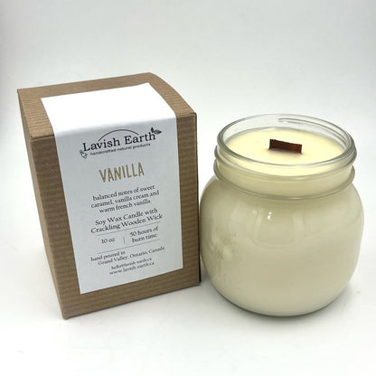 100% Soy Wax Candles with Crackling Wood Wicks