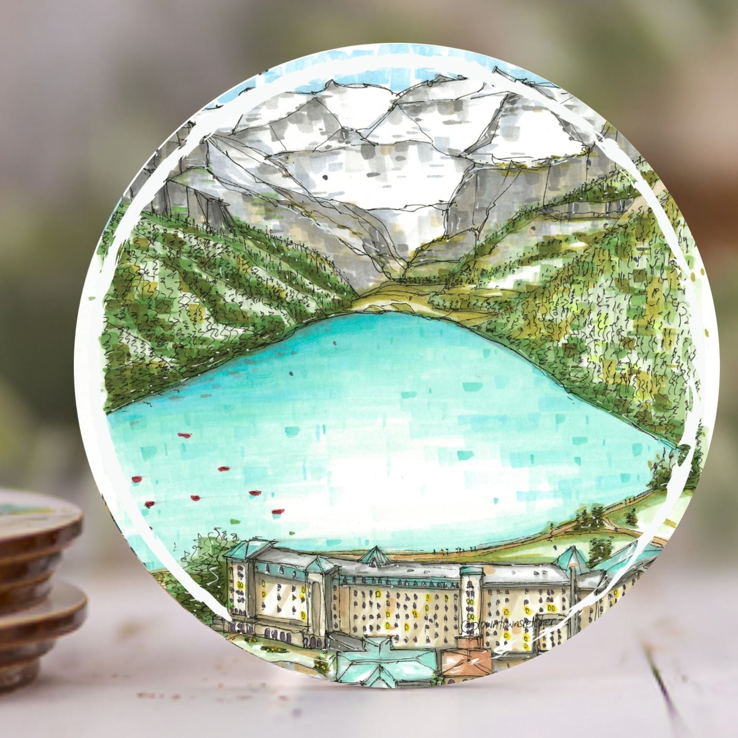 Artisan City Sketch Coasters - Alberta