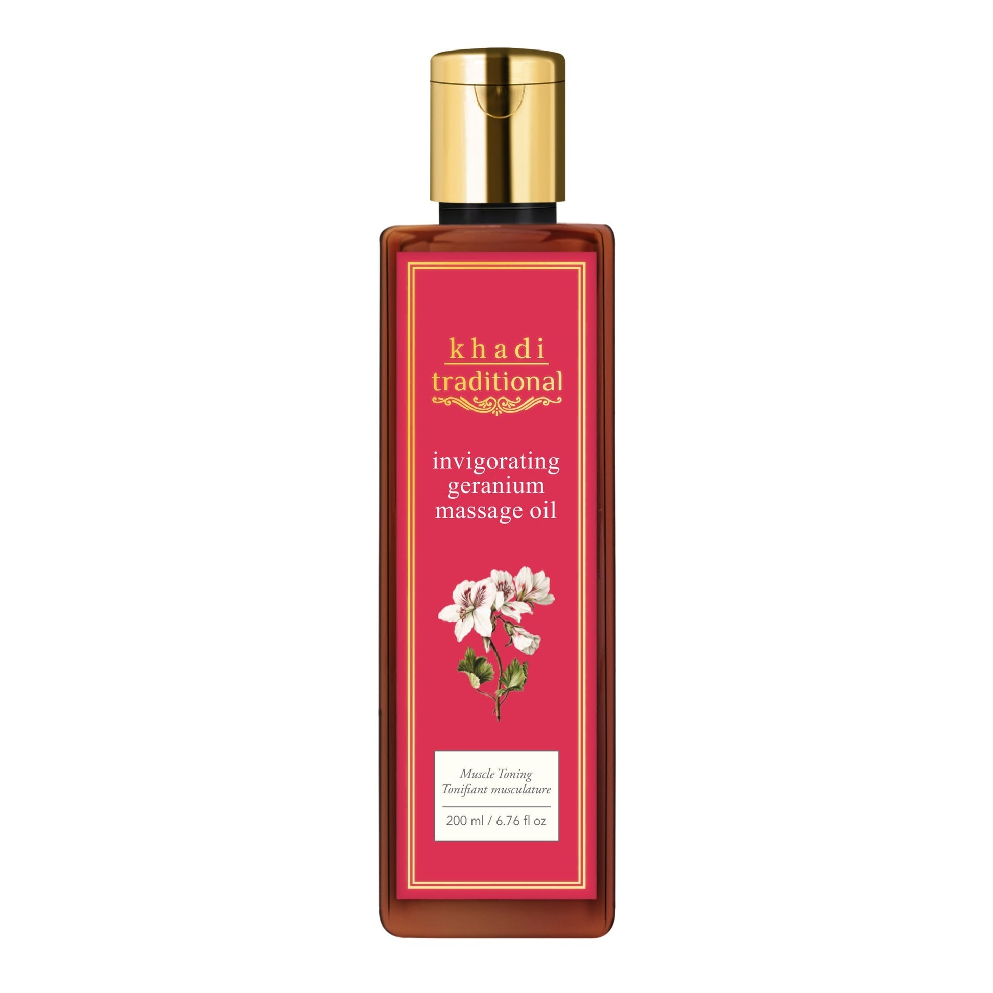 Khadi Traditional Invigorating Geranium Massage Oil