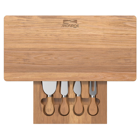MONROE CUTTING BOARD AND CHEESE KNIFE SET