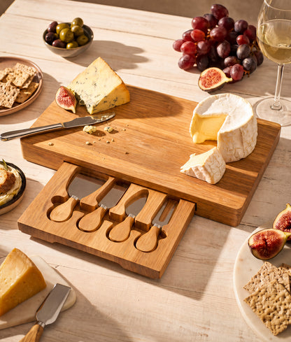 MONROE CUTTING BOARD AND CHEESE KNIFE SET