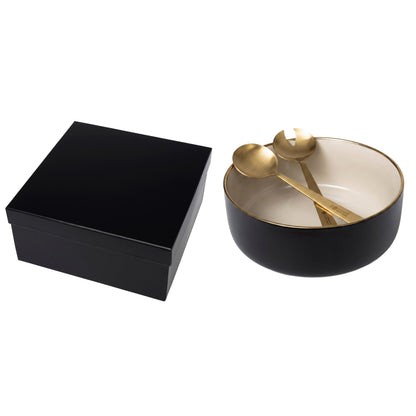 Solstice Porcelain Bowl and Serving Utensils Set