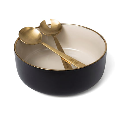 Solstice Porcelain Bowl and Serving Utensils Set