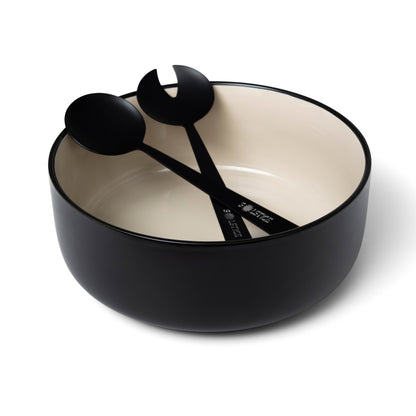 Solstice Porcelain Bowl and Serving Utensils Set