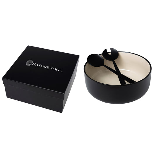 Solstice Porcelain Bowl and Serving Utensils Set