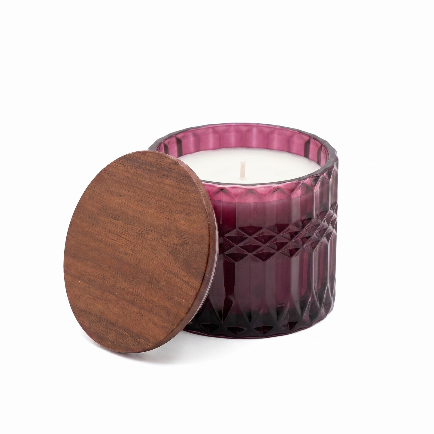 HORIZON 10 oz GLASS CANDLE WITH ACACIA WOOD LID