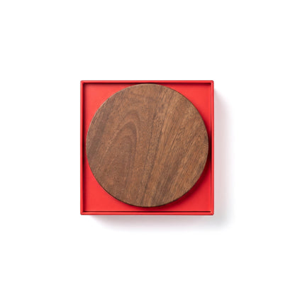 10 oz PATTERNED HOLIDAY GLASS CANDLE WITH ACACIA WOOD LID